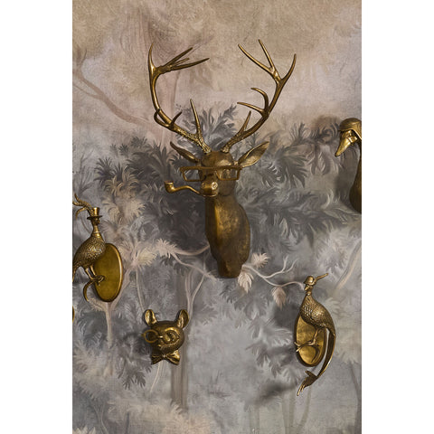 E + E Frankie the Buck Wall Mount, 13"x 8"x 47" (Antique Gold)