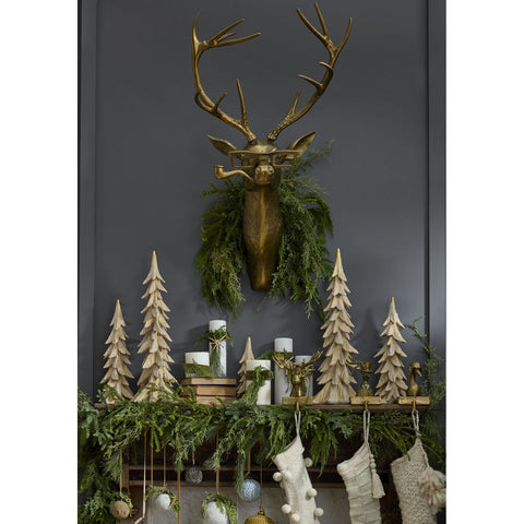 E + E Frankie the Buck Wall Mount, 13"x 8"x 47" (Antique Gold)