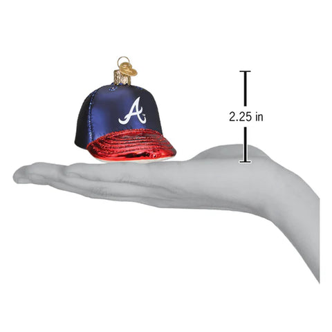 Braves Baseball Cap Ornament, 3.5"