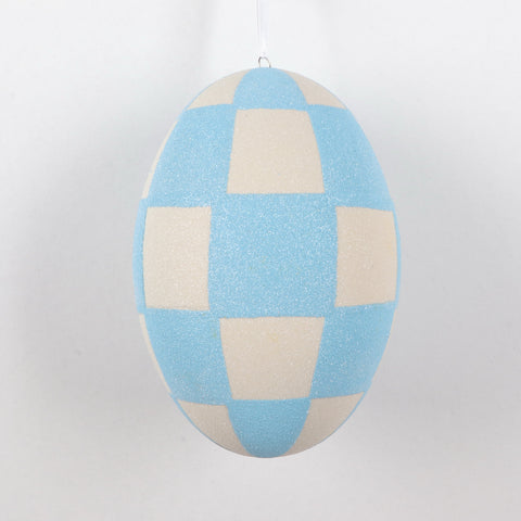 Blue & White Easter Egg Ornament, 8.2" (210mm)