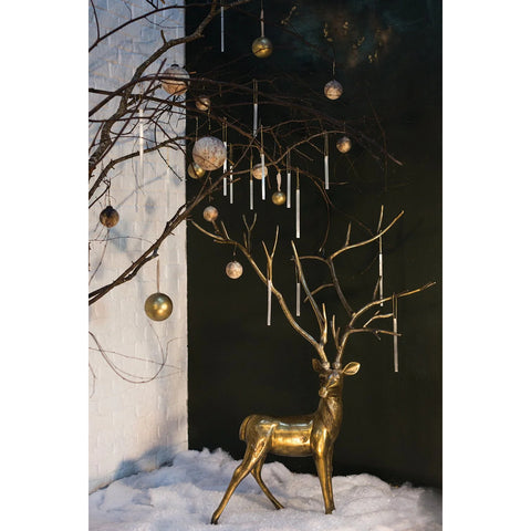 Metal Stag Statue, 43" (Antique Gold)