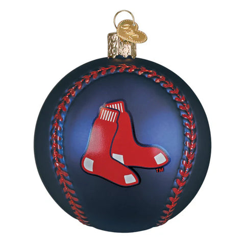 Red Sox Baseball Ornament, 3.25"