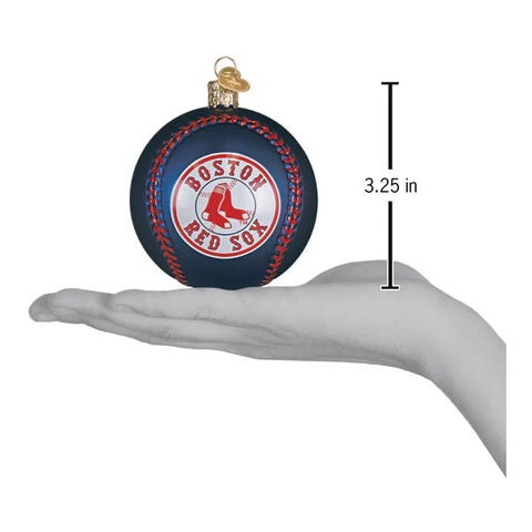 Red Sox Baseball Ornament, 3.25"
