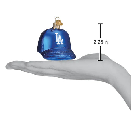 Dodgers Baseball Cap Ornament, 3.5"