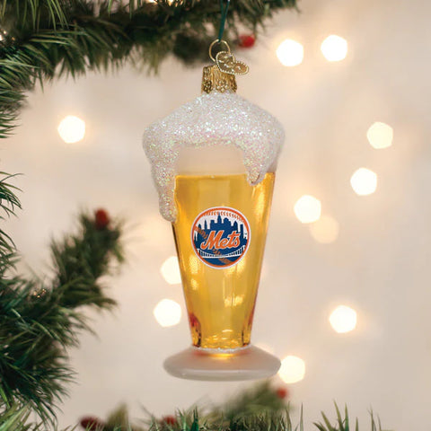 New York Mets Glass of Beer Ornament