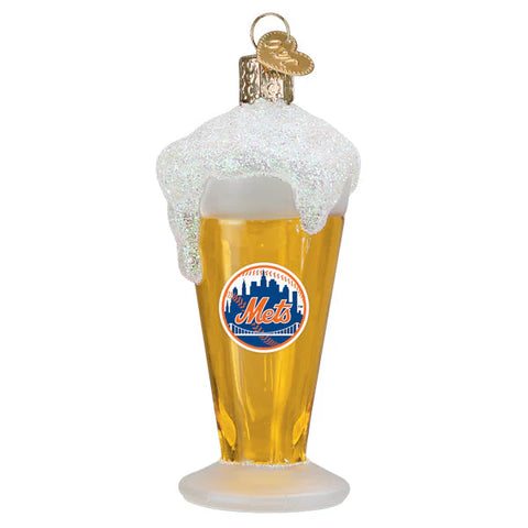 New York Mets Glass of Beer Ornament