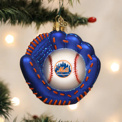 New York Mets Baseball Mitt Ornament