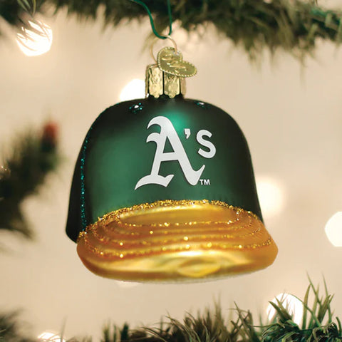 Athletics Baseball Cap Ornament, 3.5"