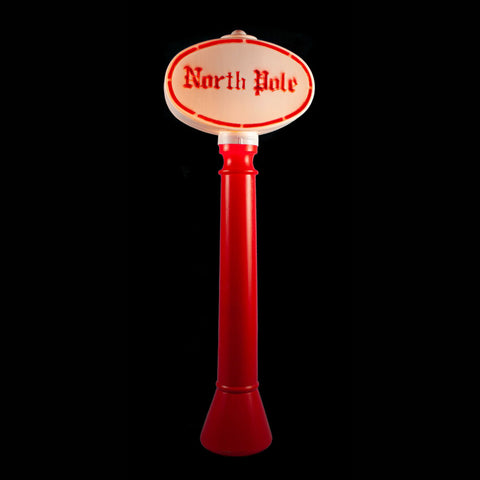 45" Lit Blow-Mold North Pole Sign