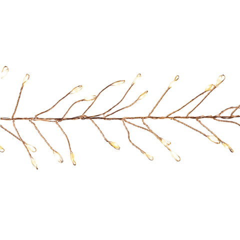 10' Warm White/Copper Wire Cluster Garland Light Set