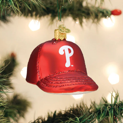 Phillies Baseball Cap Ornament, 3.5"