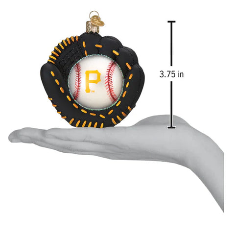 Pirates Baseball Mitt Ornament, 3.75"