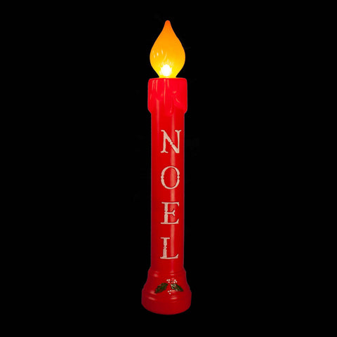 39" Lit Blow-Mold "Noel" Candle