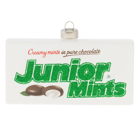 Glass Junior Mints Box Ornament, 5"
