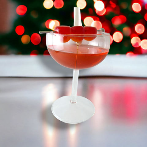 Red Cocktail Glass Ornament