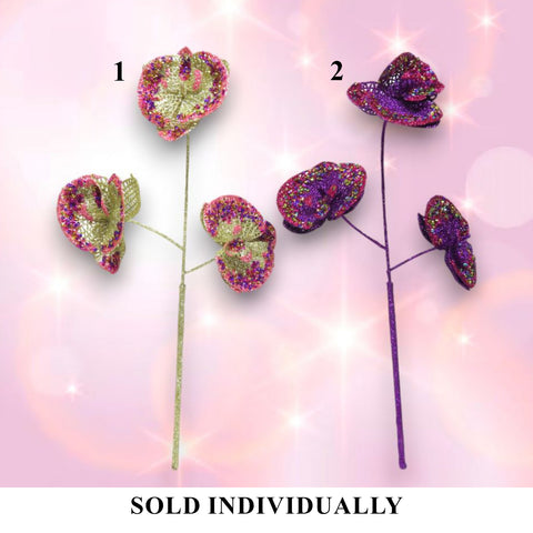 Pink/Purple Flower Pick (2 styles - sold individually)