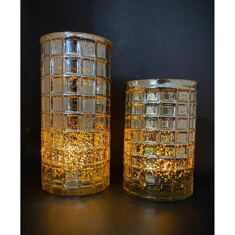 Silver Mercury Vase, 10"