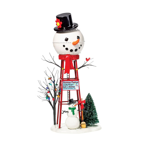 Christmas Village Accessories - Snowman Watertower