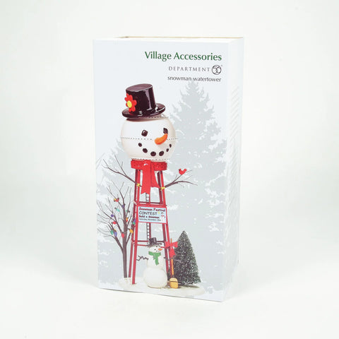 Christmas Village Accessories - Snowman Watertower