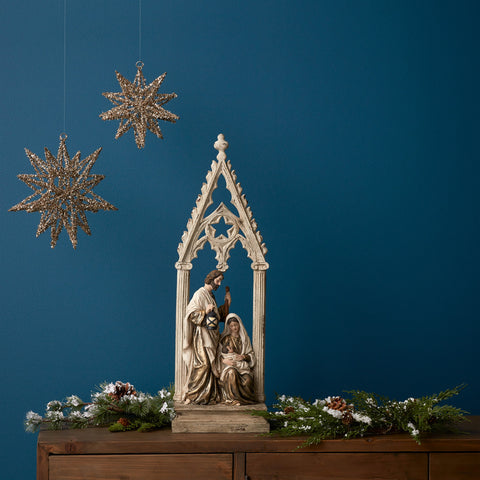 Resin Holy Family w/Arch Figurine, 23.25"
