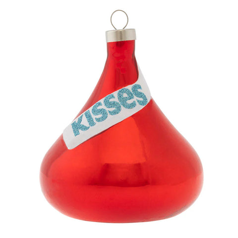 Glass Hershey's Kisses Ornament, 3.5"