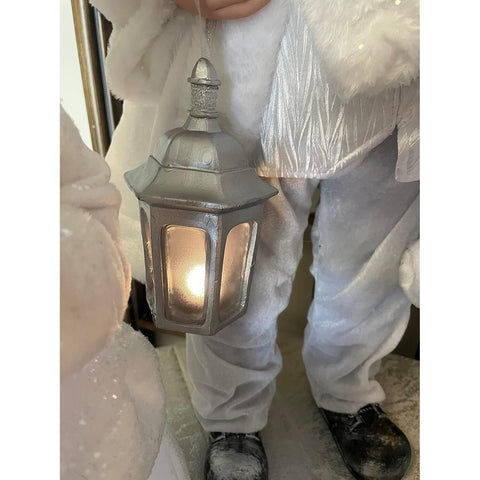 Frosted White Carollers, 26-35" (Set of 4)