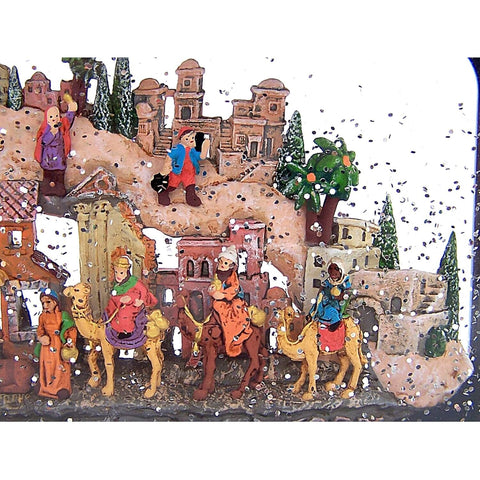 LED Musical Swirl Nativity Lantern Water Globe, 9.5"