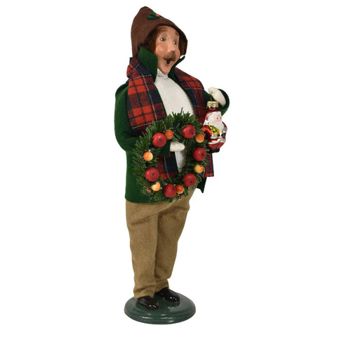 Ornament Family Man Caroler Figurine, 13"