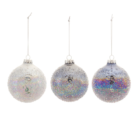 3"D Magical Shimmer Assorted Glass Ornament (sold individually)