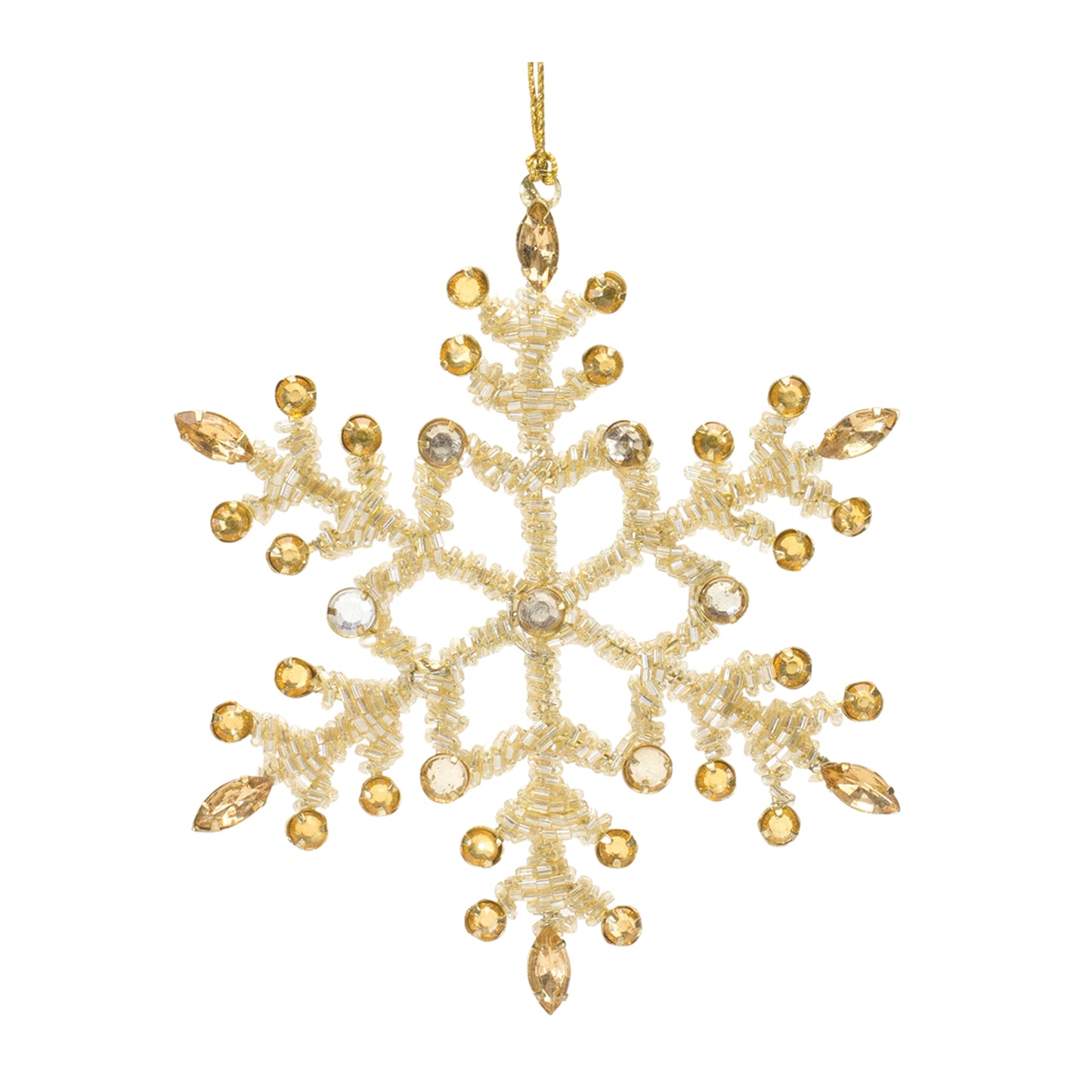 5.5"H Iron/Glass Snowflake Ornament