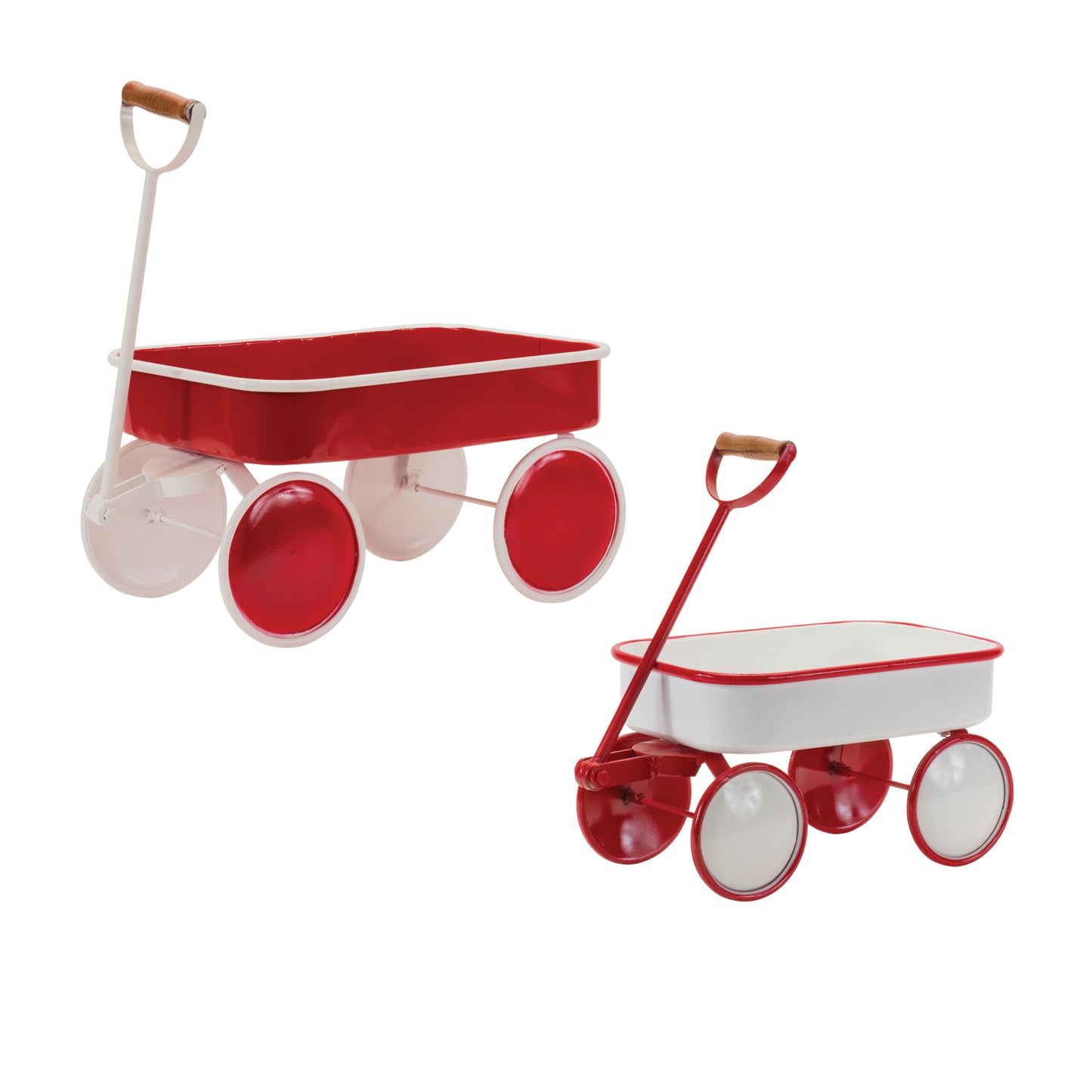 Small or Large Red & White Candy Themed Wagon Figurine