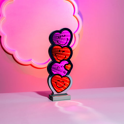 SmileyWorld Heart Stack Infinity Light, Acrylic, UL Plug, 12"