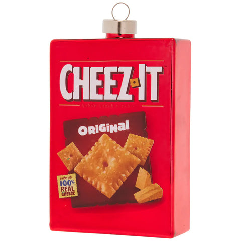 Cheeky Cheez-It Glass Ornament