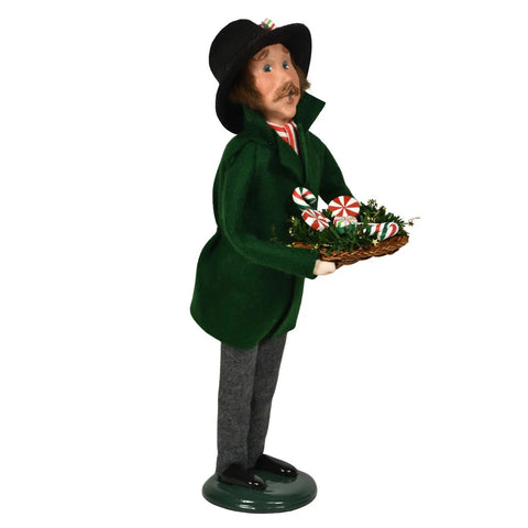 Merry Mint Man Caroler Figurine, 13"