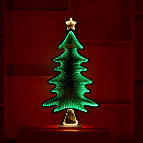 37.5"H Acrylic Tree w/Star Infinity Light w/UL Plug