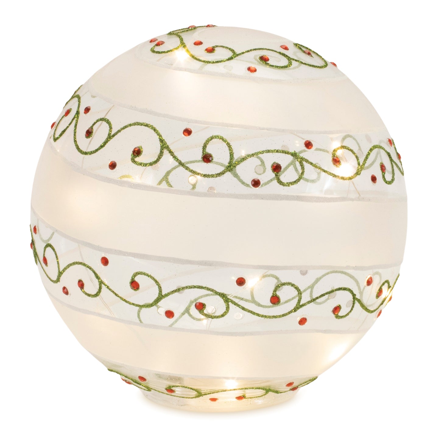 LED Golden Swirl Glass Globe Small, Medium, or Large