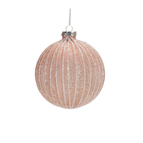 4"D, 4"H, or 6"H Pink Glamour Glass Ornament (sold individually)