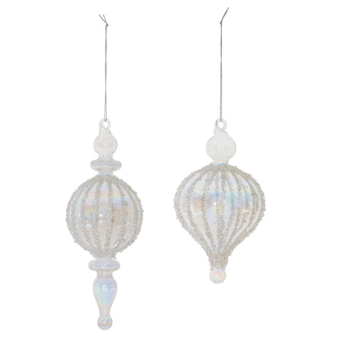 Finial or Onion Palace Glamour Glass Ornament (sold individually)