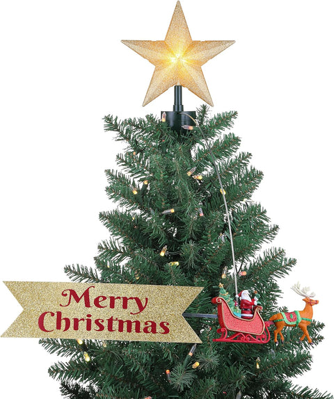 90th Anniversary Tree Topper Santa with Sleigh