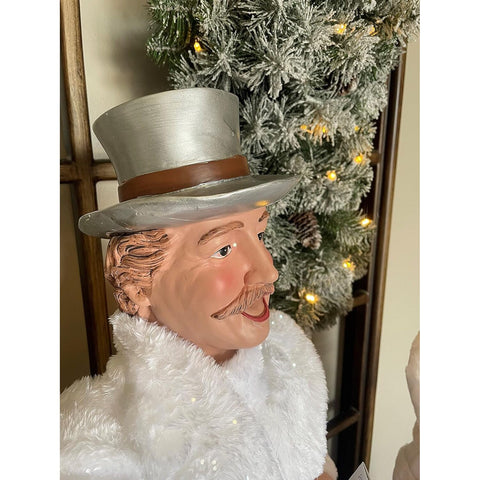 Frosted White Carollers, 26-35" (Set of 4)