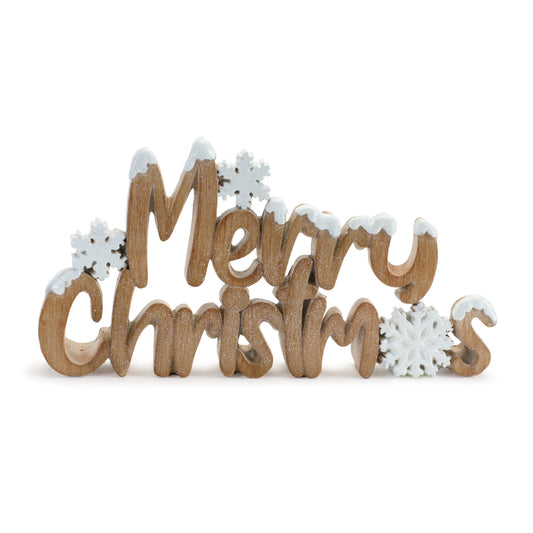 8.75"L x 4.75"H Resin Merry Christmas Sign