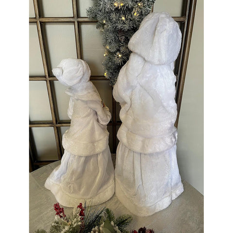 Frosted White Carollers, 26-35" (Set of 4)