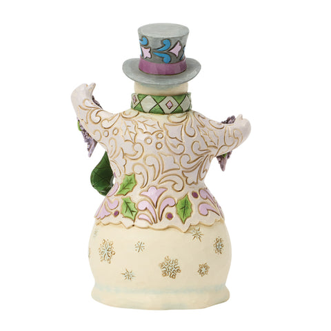 Jim Shore Heartwood Creek Purple Snowman Figurine, 6.7"