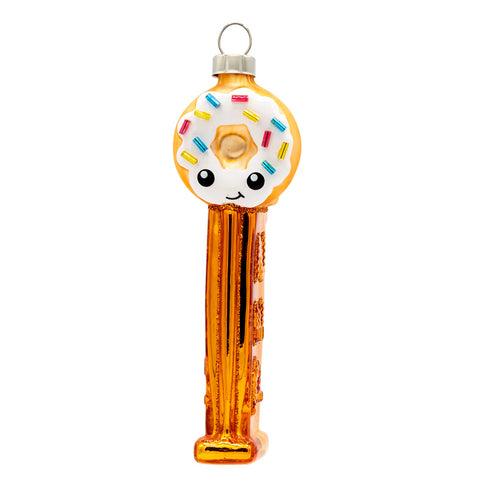 Doughnut PEZ© Dispenser Glass Ornament