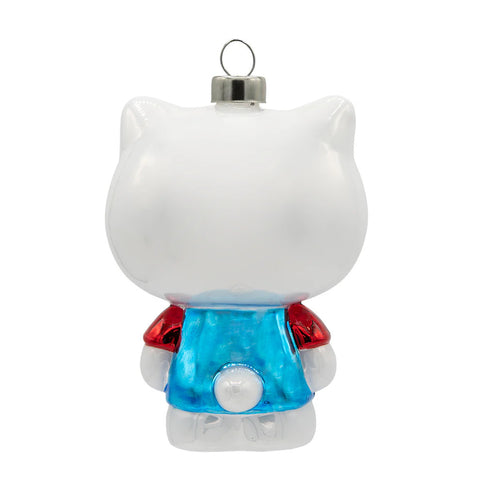 Glass Happy Hello Kitty Ornament, 5"