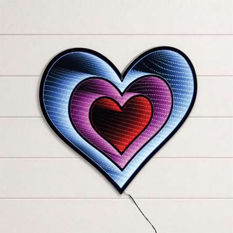 Triple Hanging Heart Infinity Light, 23.55"H w/UL Plug