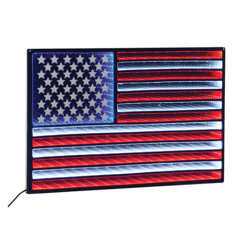 Flag Infinity Light 23"L x 15.5"H Hanging w/UL Plug