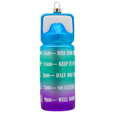 Motivational Water Bottle Glass Ornament