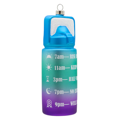 Motivational Water Bottle Glass Ornament