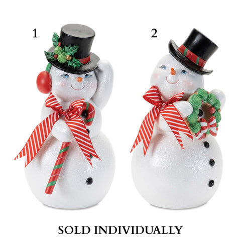 Snowman (2 Styles Available - Sold Individually) 12"H Resin